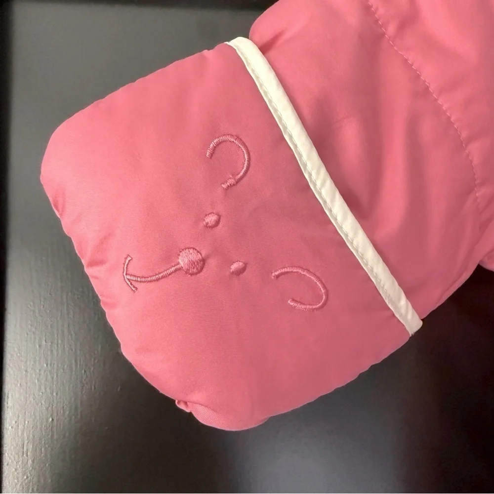 Baby Gap rose pink and cream snowsuit size newborn 3-6 months